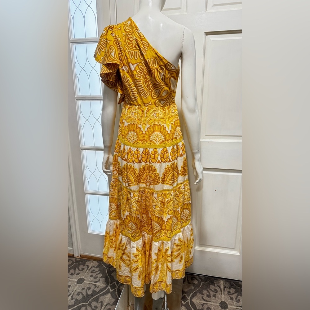 Farm Rio Ainika Tapestry One-Shoulder Maxi Dress Size XSMALL - Picture 7 of 16